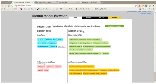 Figure 3-5: Mental Model Browser Main Interface