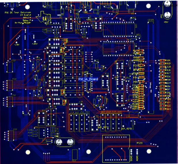 Figure  12.  The  PCB  diagram  for the  INA  Test  Configuration  Board,  showing  the  signal  layers  and device  footprints.