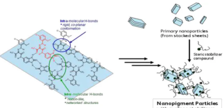 Figure  1:    General  approach  for  bottom-up  assembly  of  organic nanopigments.   