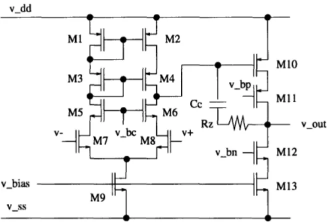 Figure  2-2:  Topology  of the  best  op  amp  in  generation  10 of the  high  speed  design run