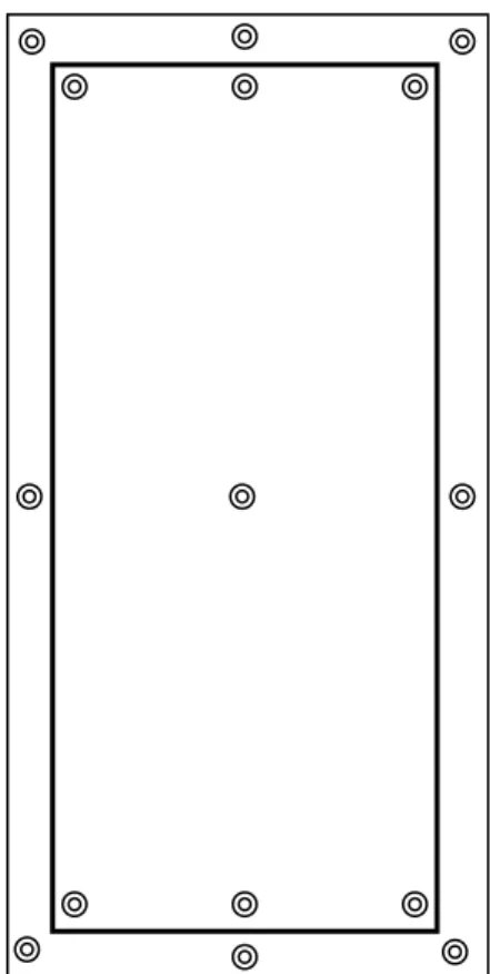 Figure 7 – Nominal location of thermocouples on exterior and interior face of test  specimen 