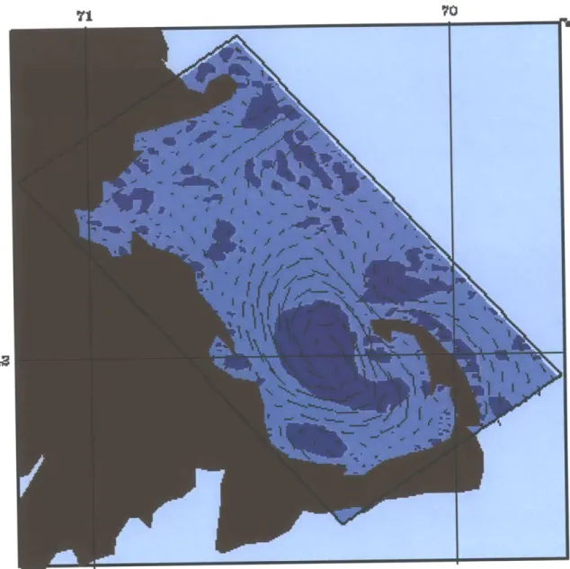 Figure  3-19:  The  result  of  the  negative  A 2  method  with  the  threshold  &#34;-100&#34;  in Massachusetts  Bay