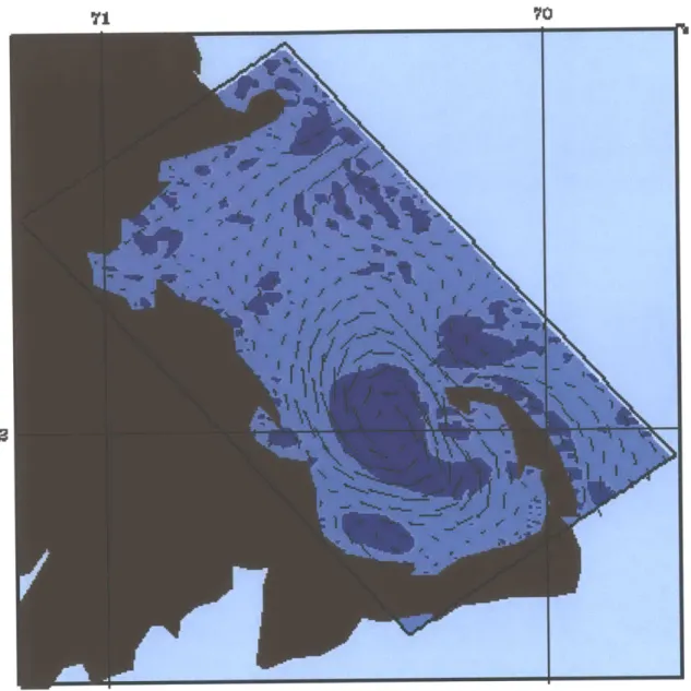 Figure  3-20:  The  result  of  the  negative  A 2  method  with  the  threshold  "-500"  in Massachusetts  Bay