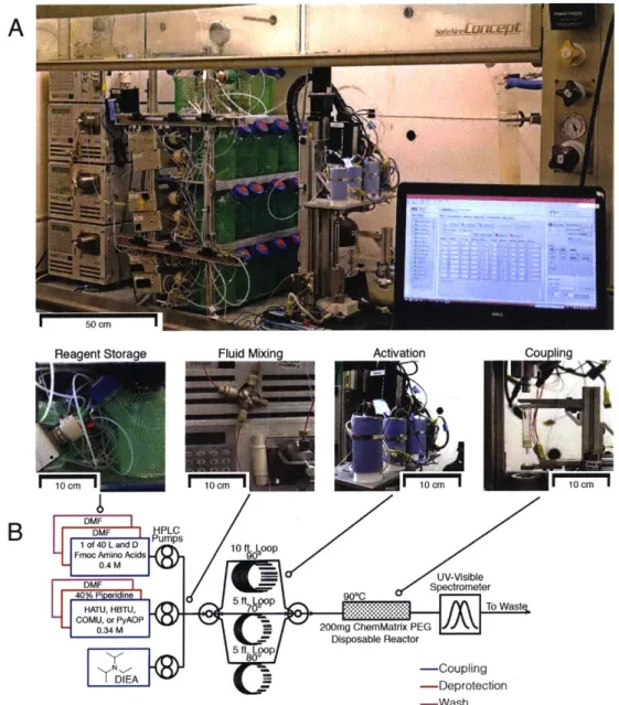 Figure  2-1:  Automated  flow  peptide  synthesis  enables  seven  second  amide  bond formation  and  complete  solid  phase  peptide  synthesis  cycles  in  40  seconds