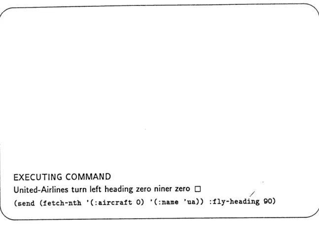 Figure  3.3:  VAX  Display  for  Command  entry  feedback.