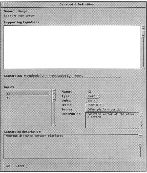 Figure  4-5:  Measurement  sensitivity specification  window.