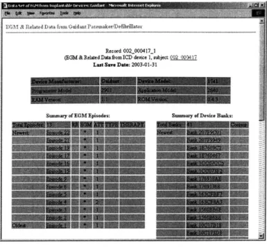 Figure 12.  ICD page  screen shot.