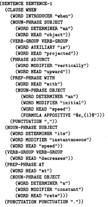 Figure  3.2:  Syntactic  analysis  of  the  first  sentence  of  the demo  text.