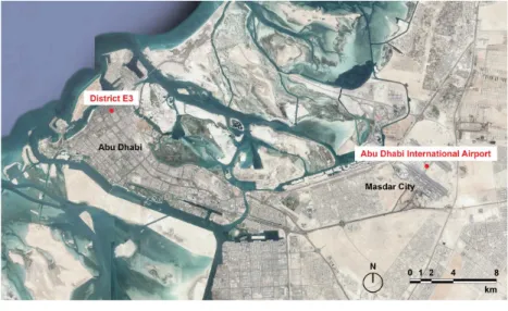Figure 3-1: District E3 in downtown Abu Dhabi (UAE).