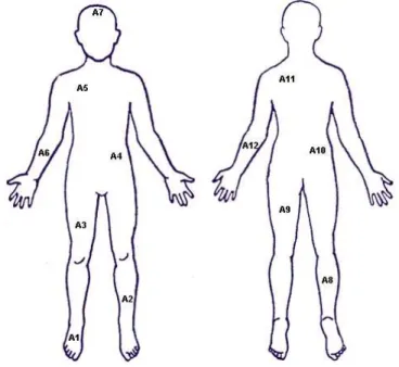 Figure 5.1: Heat flow sensor placement. 