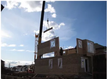 Figure 1: Prefab panels erected on-site 