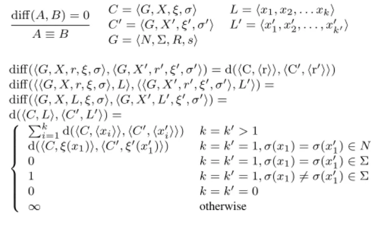 Figure 4. Definition of di↵() and “⌘”