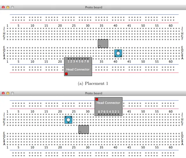 Figure 3-3: Two possible placements for the schematic shown in Figure 3-1.