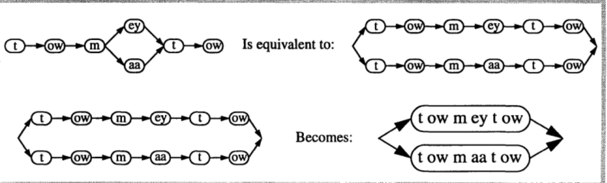 Figure 2.3:  Alternate network  representations  for the  word  &#34;tomato&#34;