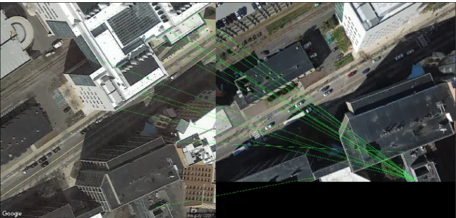 Figure 2-4: Failed image feature matching Low Quality Matchings