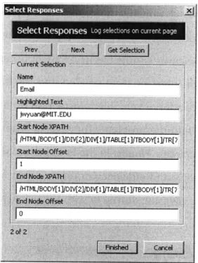 Figure  4-4:  This dialog  appears  after  the user clicks  the  "Select  Responses"  button on the toolbar