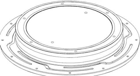 Figure  3-24:  CAD  model  of pressure  chamber  assembly inner  and  outer  bolt  patterns  of the  flexure.