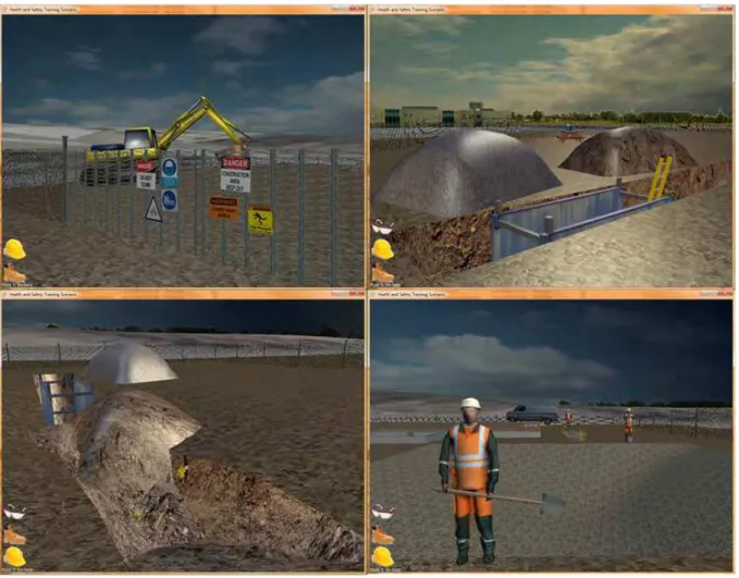 Fig. 1: Scenes from the Trenching Safety Game 