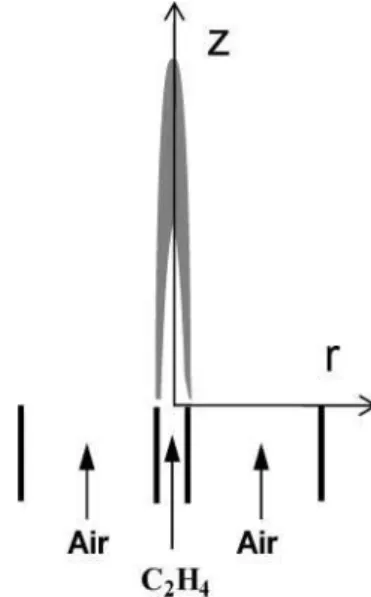 Figure 1. Schematic flame configuration.