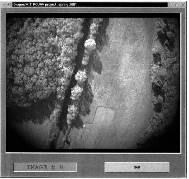 Figure 2-9:  Snapshot  of GUI  showing  an  image  from the first  flight test