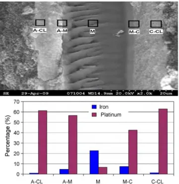 Fig. 4. Nyquist plots vs. time for the contamination test with 5 ppm Fe 3+ . Operat- Operat-ing conditions: current density: 1.0 A cm −2 ; stoichiometries of air/H 2 : 3.0/1.5; cell temperature: 80 ◦ C; RH of the fuel cell: 100%; backpressure: 15 psig.