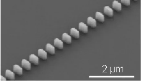 Fig. 1 Subwavelength grating waveguide fabricated in silicon-on-insulator. 