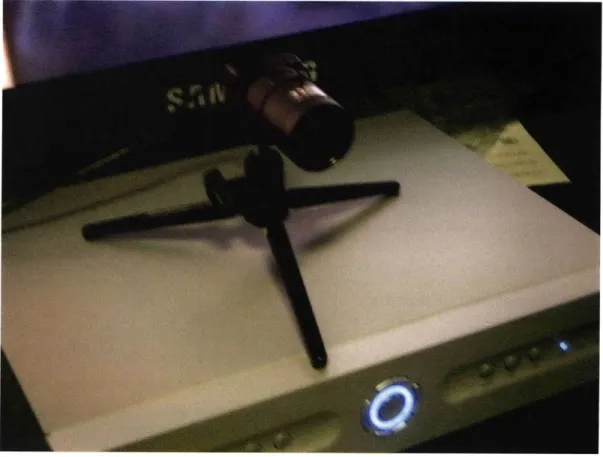 Figure 5-1:  Visual  Module:  Camera mounted near the television.