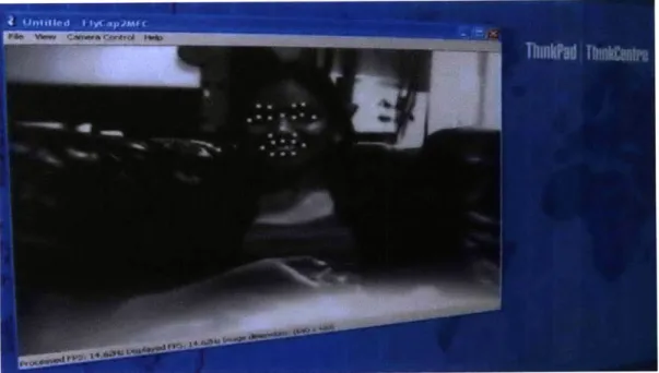 Figure  5-2:  Facial points as  detected by  the tracker.