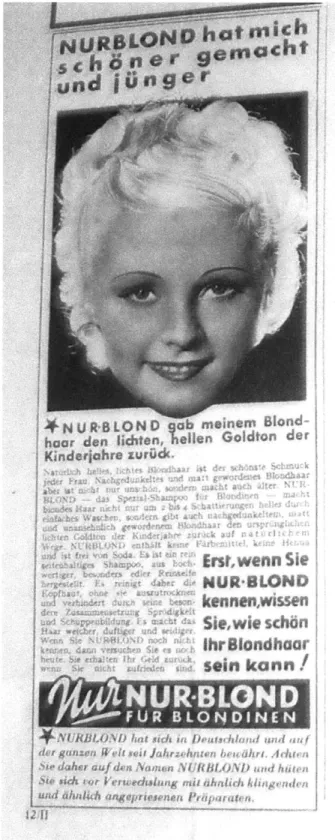 Figure  2.  1939  (Vol.  12)  Nur Blond advertisement.