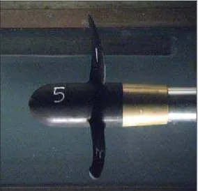 Figure 11: Propeller in NRC-IOT Cavitation Tunnel 