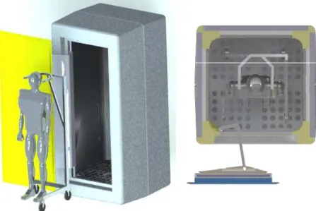 Figure 1 &amp; 2. Proposed portable air calorimeter (front and top views) [8] 