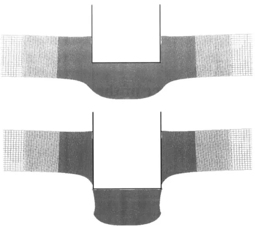 Fig. 3.1:  The perforation process  of the monolithic plate  impacted by the heavy flat-nose projectile  at Vo =  285.4m/s.