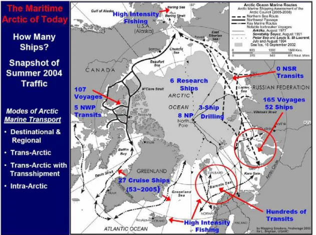 Figure 1. Snapshot of Summer 2004 Marine Traffic 