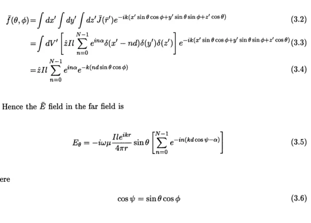 Figure  3.3  shows  the  model  used.  A  vertically  oriented  electric  dipole  0  is  centered  in front  of a perfectly  conducting  backplane