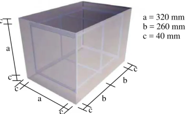 Figure 2. Three-dimensional view of the reinforced concrete prism. 