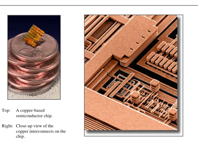 Figure 2-1: Semiconductor Chip with Copper Interconnects.