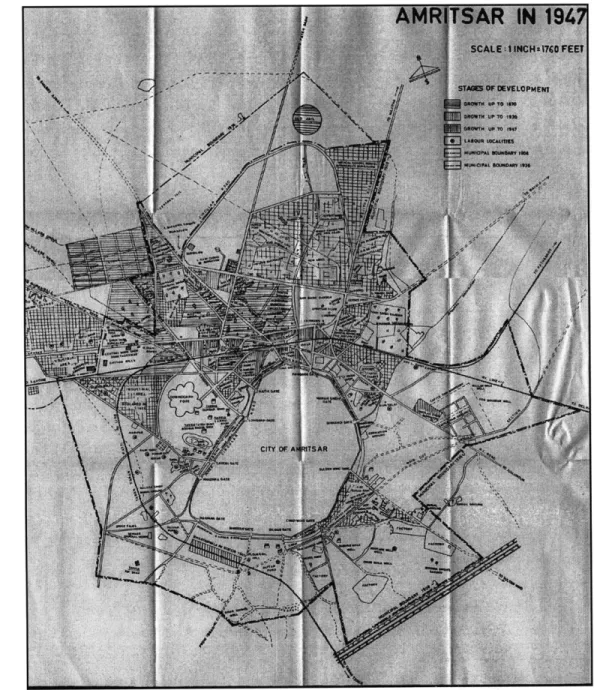 Fig.  13.  Map  showing  the  developments within  the  Walled  City  as  of  1947