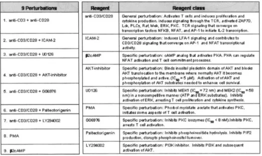 Figure  4-3:  Conditions  used  and  biological  effect.  Left  hand  column  outlines the  conditions  used  in  this  study