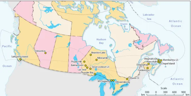 Figure 2: Map with locations of participants in the July 2007 multi-site videoconferencing event (from McKelvey and  O’Donnell, forthcoming) 