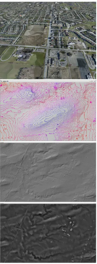 Fig. 6. From the top: Textured rendering of a dataset composed of 103 million LiDAR range samples and 6800 digital photographs