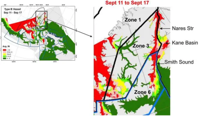Figure 5: Potential changes along Ellesmere Island  