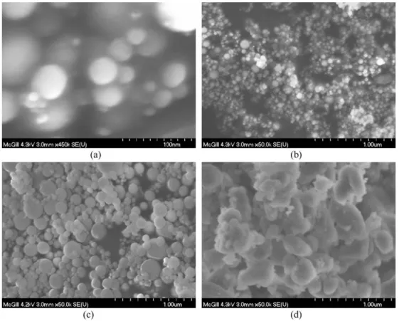 Fig. 1. Size distributions for the different Al 2 O 3 powders used.