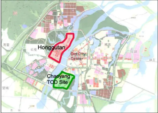 FIGURE 4  The location of the “comparison site”—Honggutan New District. 