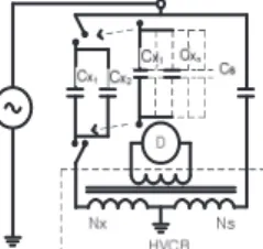 Figure 2. Calibration circuit in the ratio range from 2/1 to 10/1 ratio setting dial
