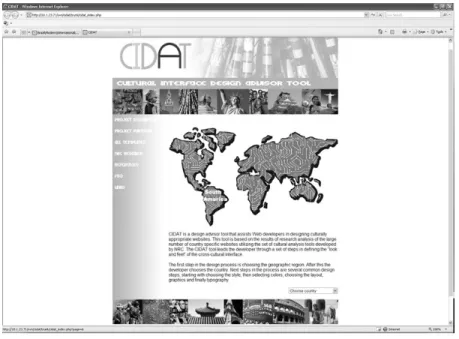 Figure 7. Cultural interface advisor tool 