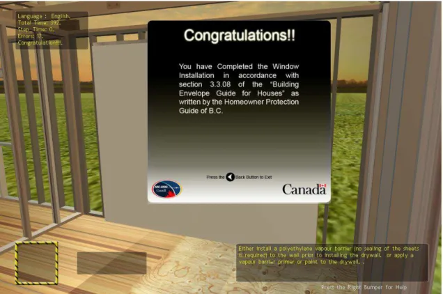 Figure 3: Final game screen.