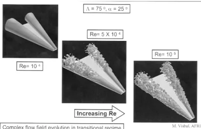 Fig. 1   Vortical crossflow structure [1]  Fig. 2   Illumination of shear layer instability [2] 