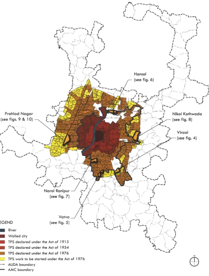Fig 2:  Town  planning schemes  in Ahmedabad  over the  years