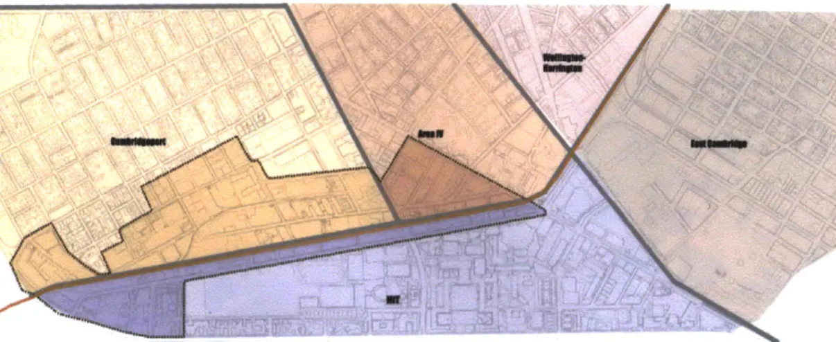 Fig 3-2 Diagram  shows the  site  over- over-lapped with neighborhood boundaries: