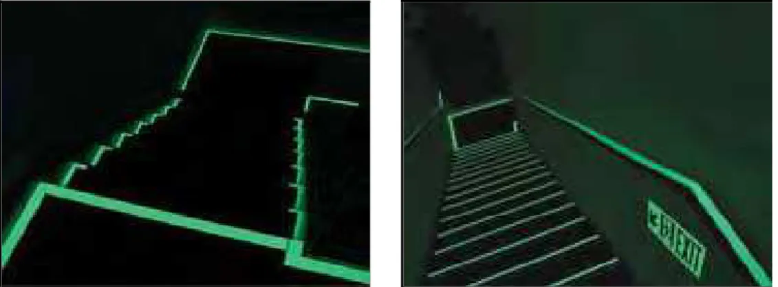 Figure 5. Examples of PLM safety marking in stairways [14]